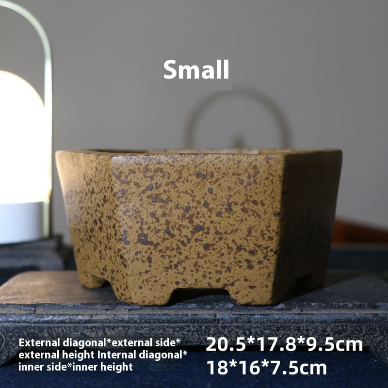 Maceta bonsái hexagonal artesanal