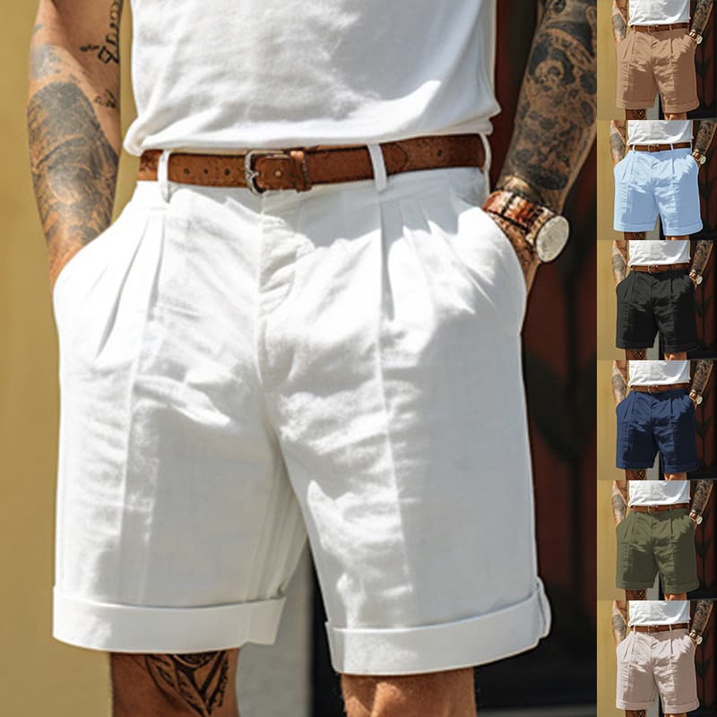 Pantalones cortos rectos con bolsillos para uso diario