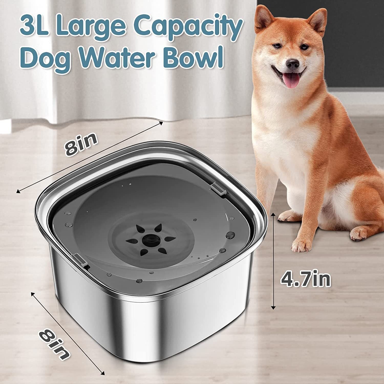 Comedero de acero inoxidable para mascotas