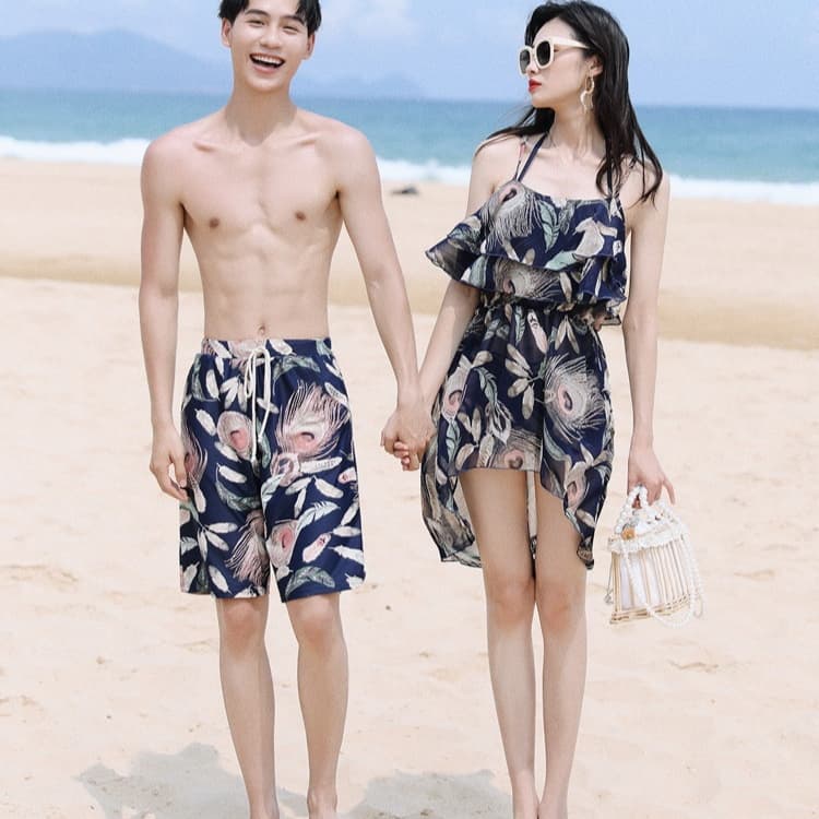 Traje de baño para parejas estilo playa