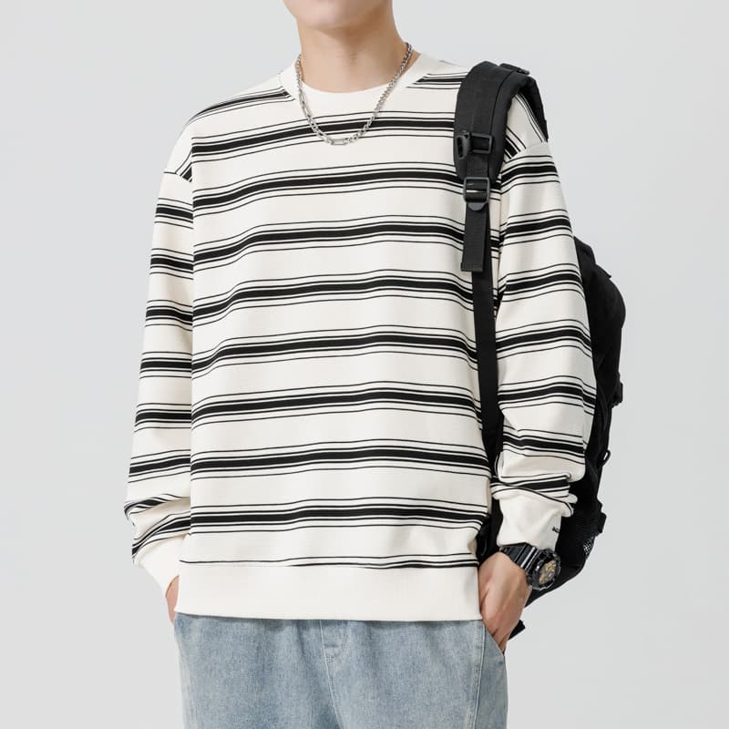 Suéter de rayas casual para hombre