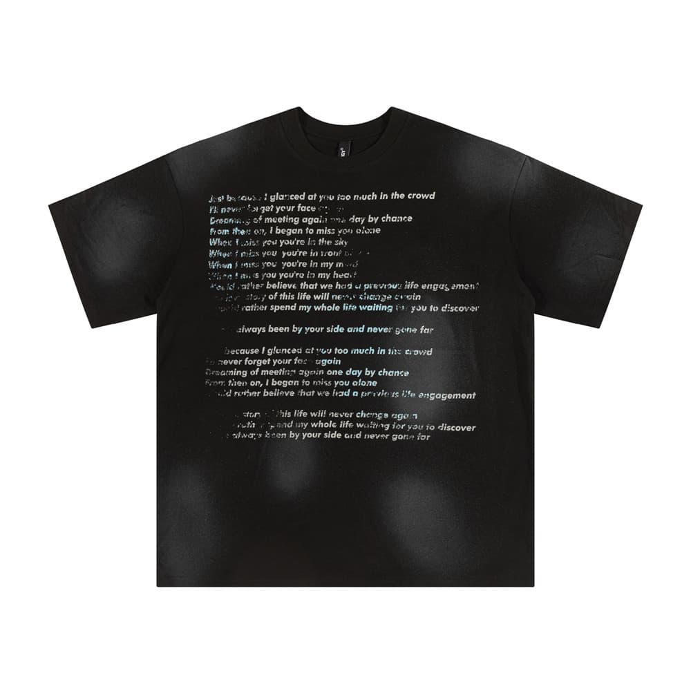 Camiseta hombre algodón estampado con letras