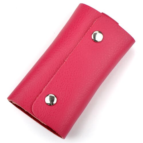 Estuche universal para llaves de cuero genuino con cierre de hebilla