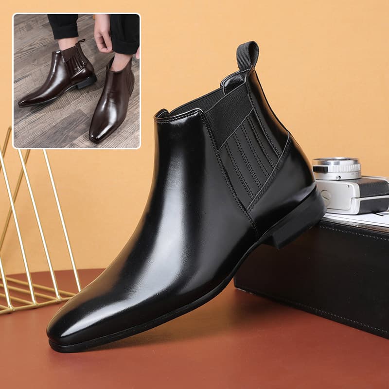 Botas Chelsea con punta aguda estilo británico