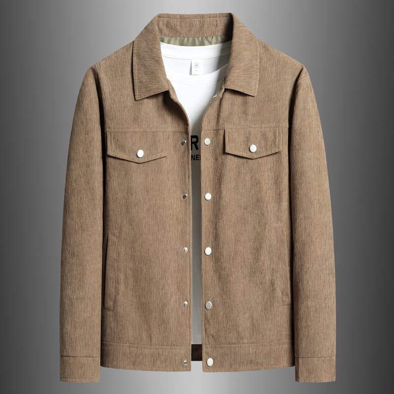 Chaqueta casual suelta de poliéster