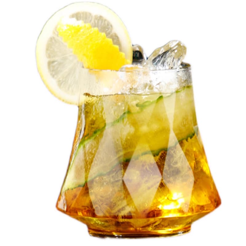Copa de vino con patrón diamante