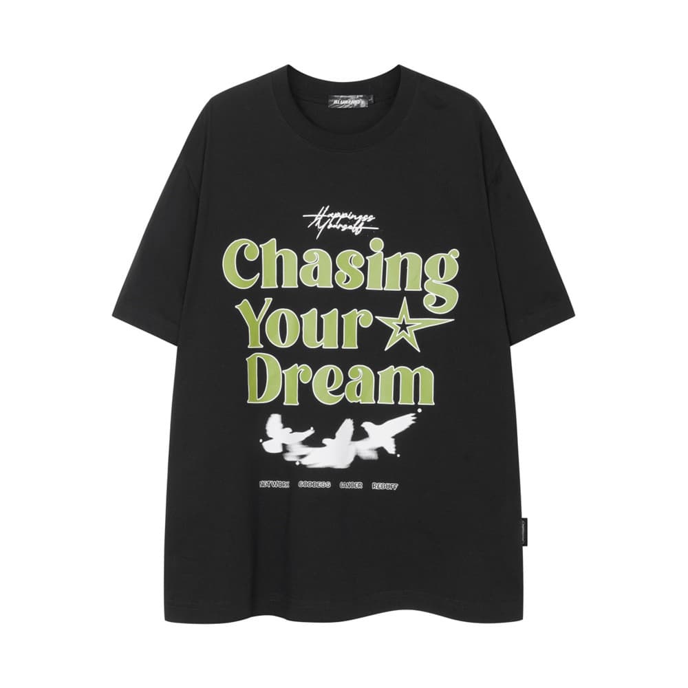 Playera de hombre estampada con mensaje de paz