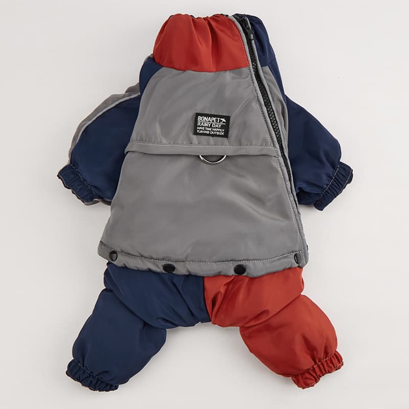 Ropa acolchada invernal bicolor para perros medianos y grandes