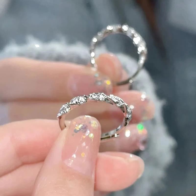 Anillo plata esterlina 999 con diseño trenzado