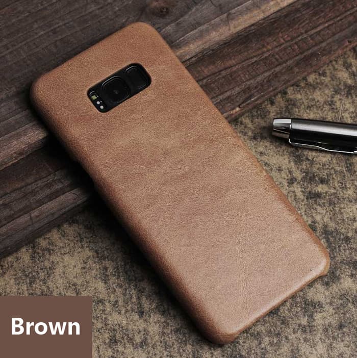 Funda de cuero con acabado mate para teléfono