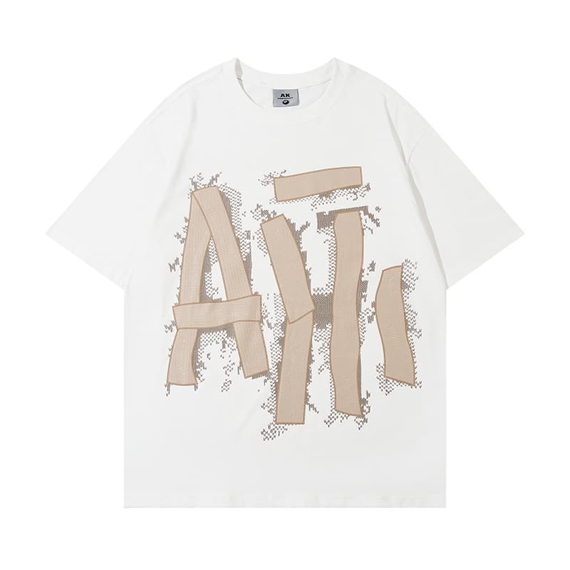 Camiseta casual algodón holgada para hombre