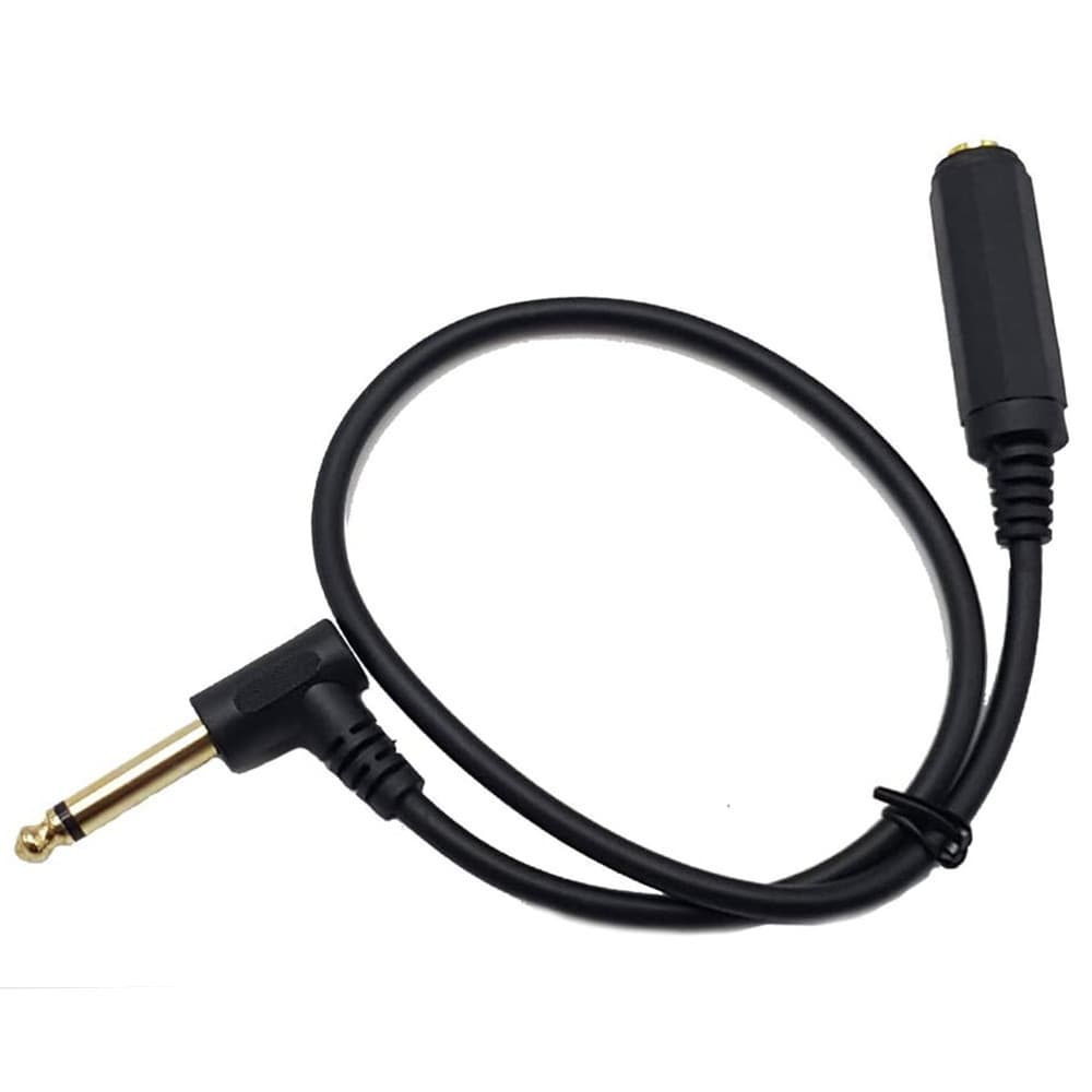 Cable de audio micrófono macho a hembra con conector acodado