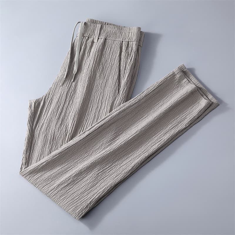 Pantalón casual de seda helada elástico