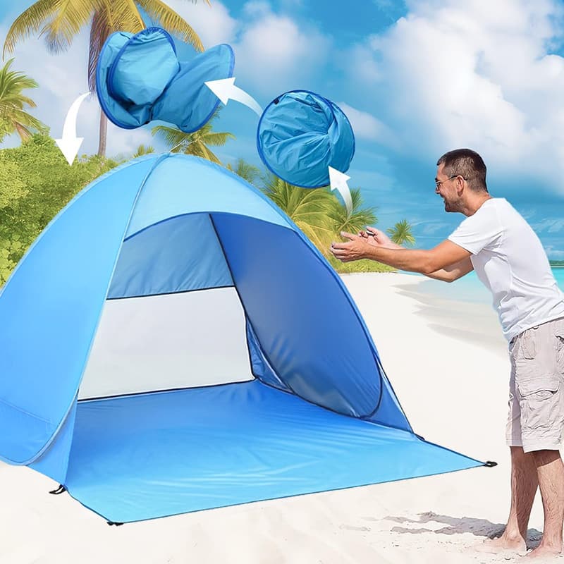 Carpa de playa automática desplegable en 2 segundos