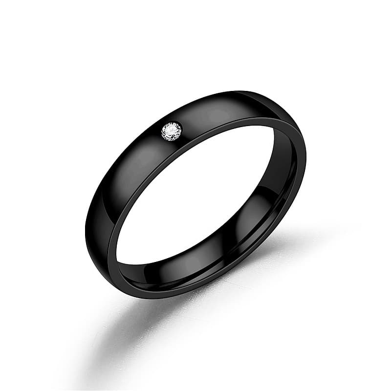 Anillo unisex de acero inoxidable con acabado brillo
