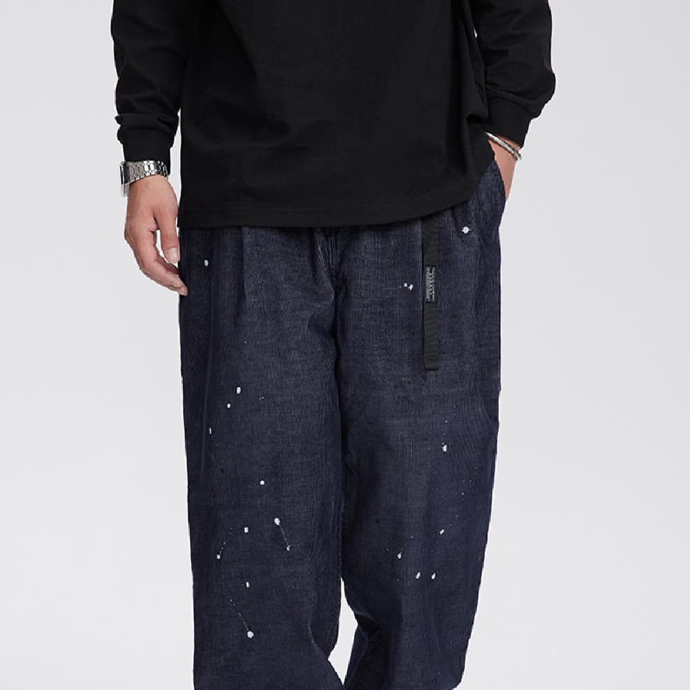 Pantalón cargo recto de algodón para hombre