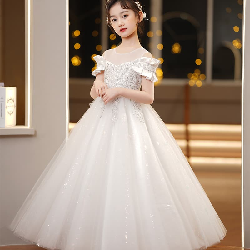 Vestido de princesa de tul y spandex para niñas