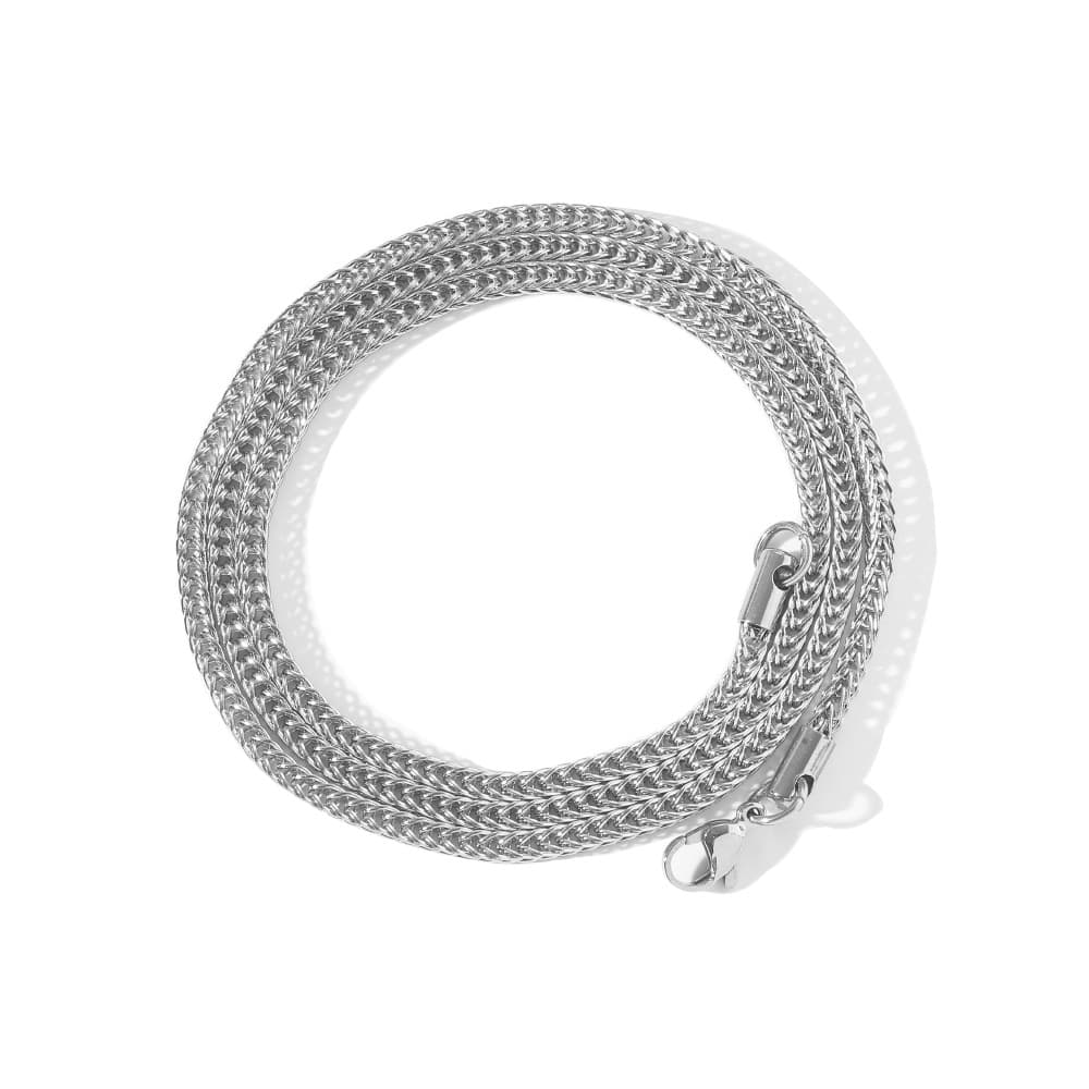 Collar de cadena de acero inoxidable para hombre y mujer