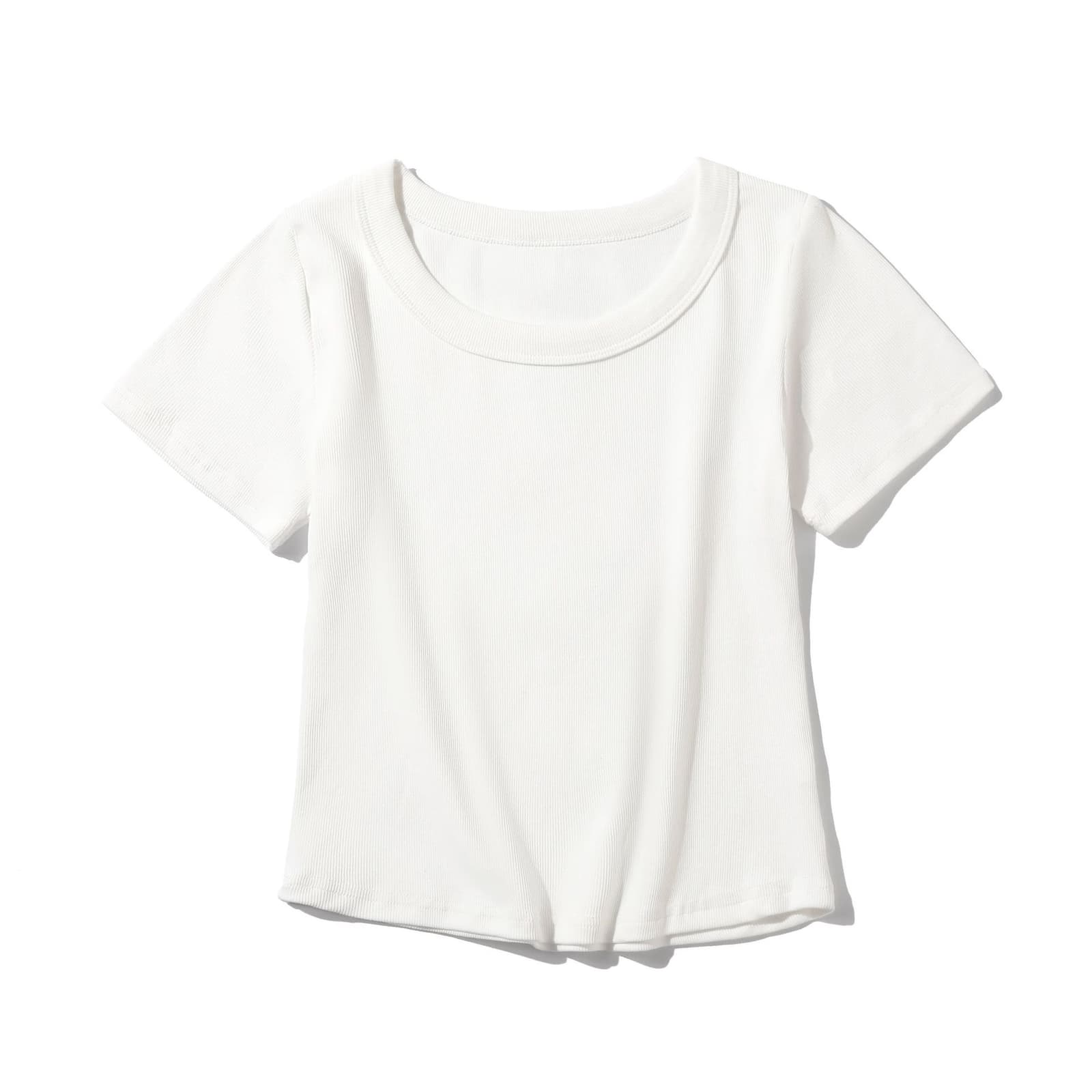 Camiseta algodón cuello redondo slim fit manga corta