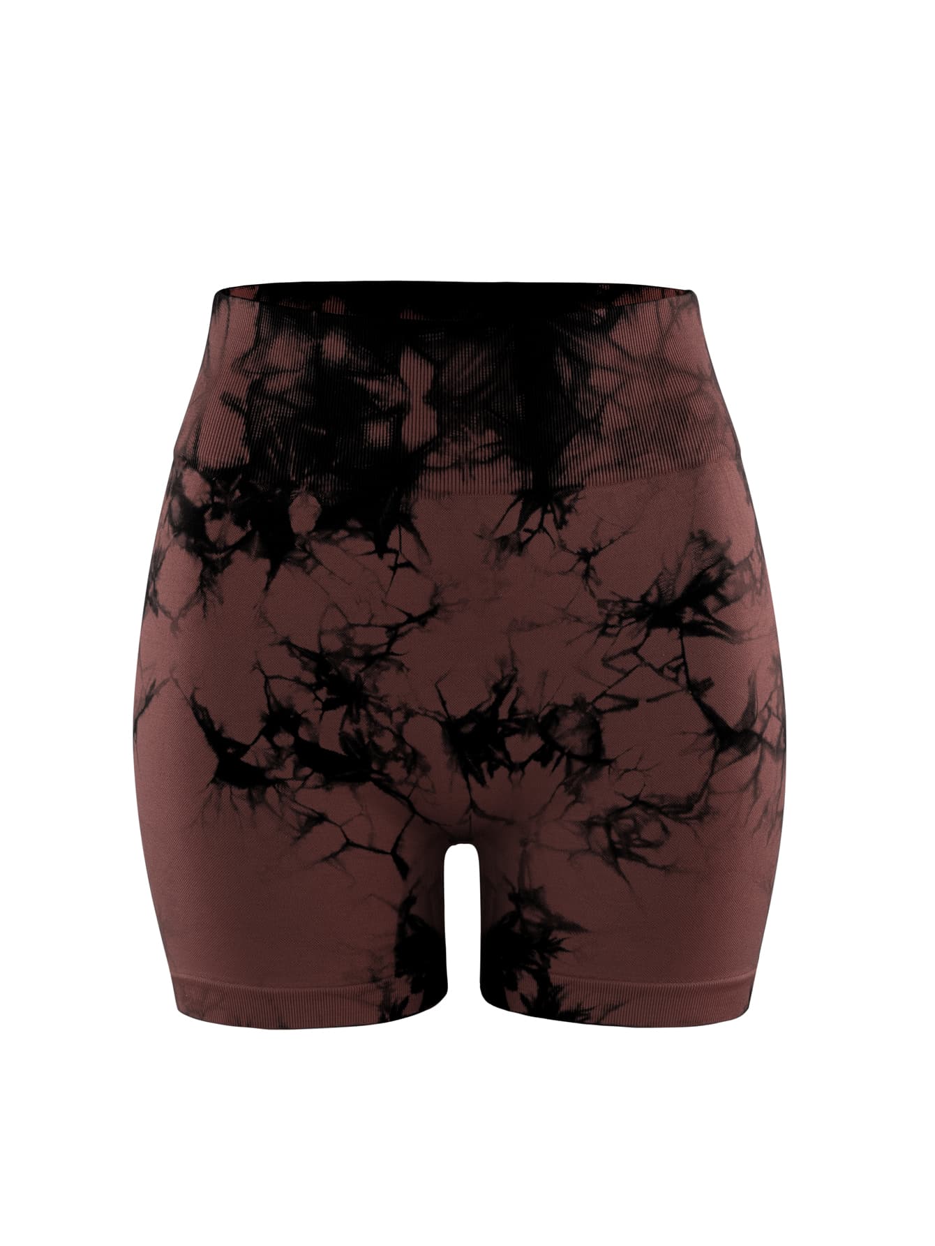 Shorts yoga mujer cintura alta efecto tie dye