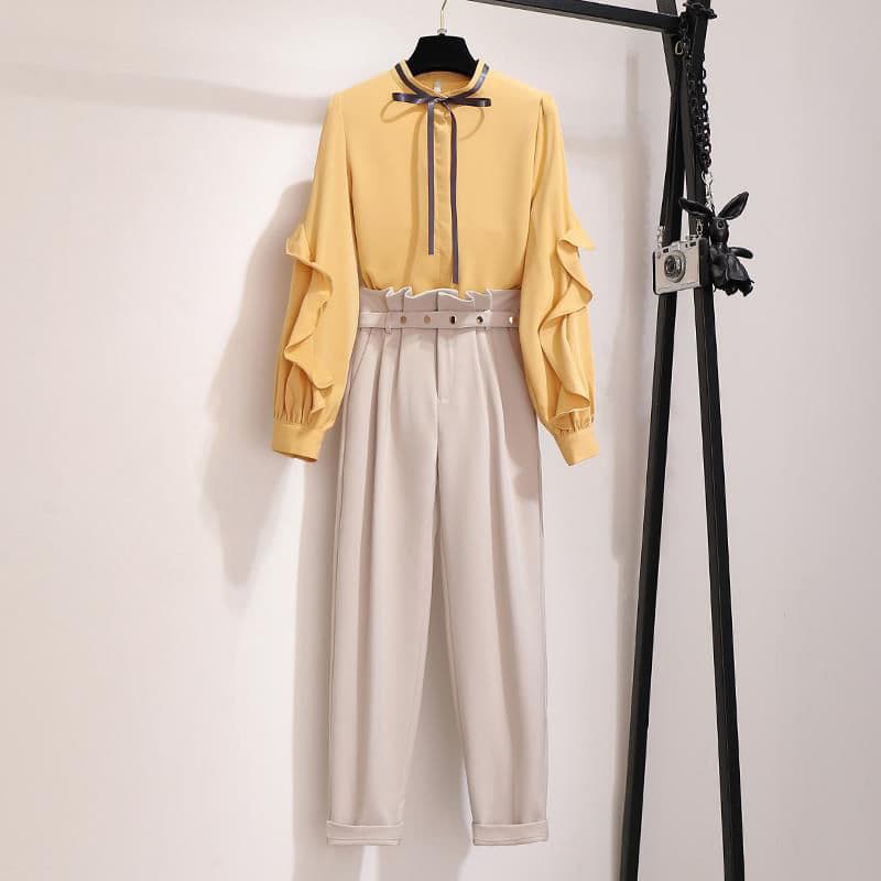 Traje profesional para mujer, camisa y pantalones