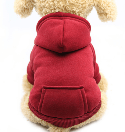 Suéter para perro con bolsillos y tabla de tallas disponible