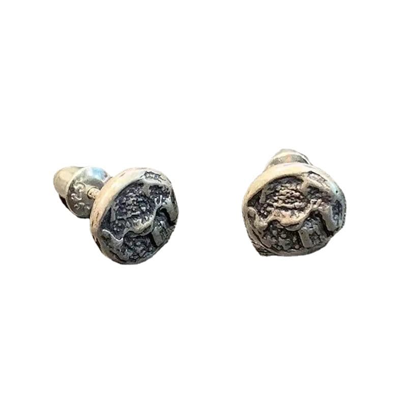 Aretes de cobre geométricos para hombre estilo moderno
