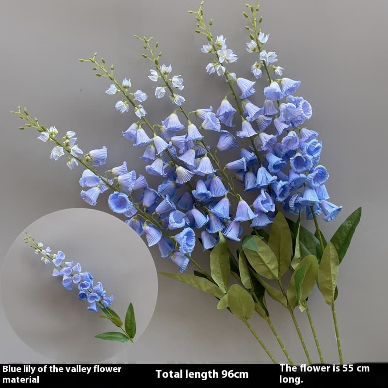 Flores decorativas serie azul neblina