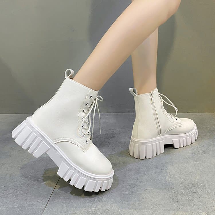 Botas para mujer con cordones y cierre lateral