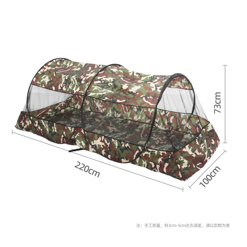 Red mosquitera camuflada con fondo para camping y viajes