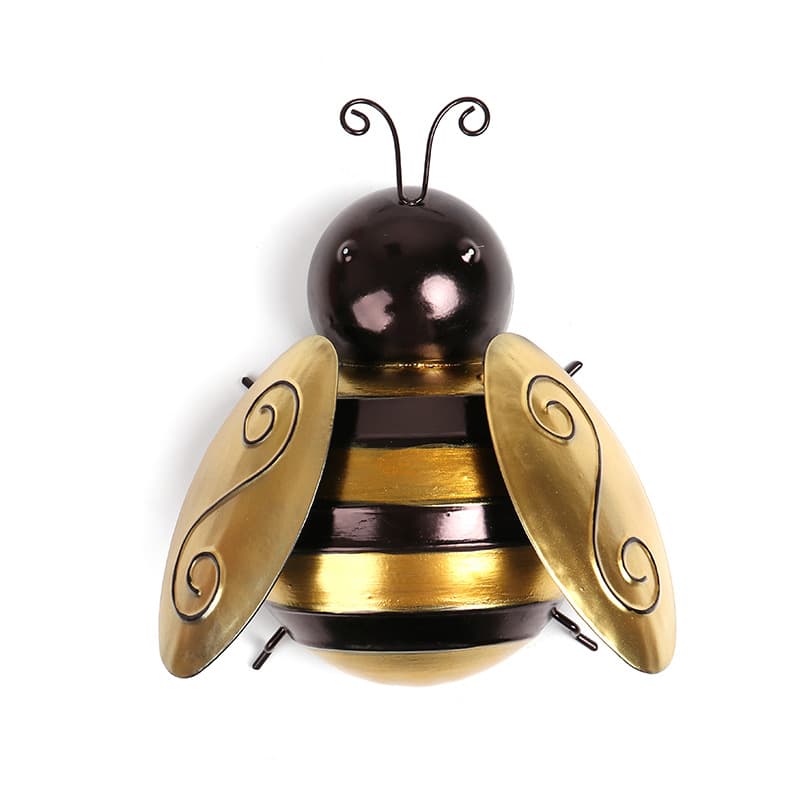 Decoración de pared de hierro con abejas