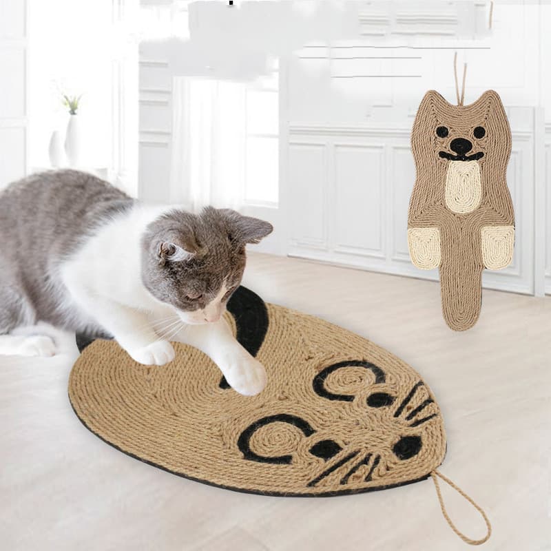 Rascador para gatos de sisal, diseño ratón