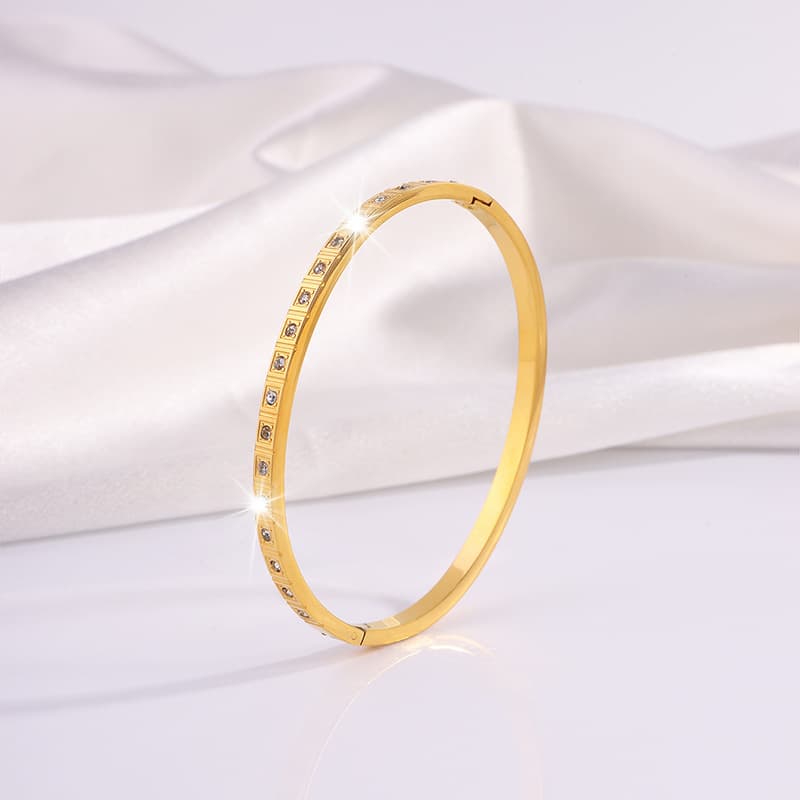 Pulsera de acero inoxidable con diamante