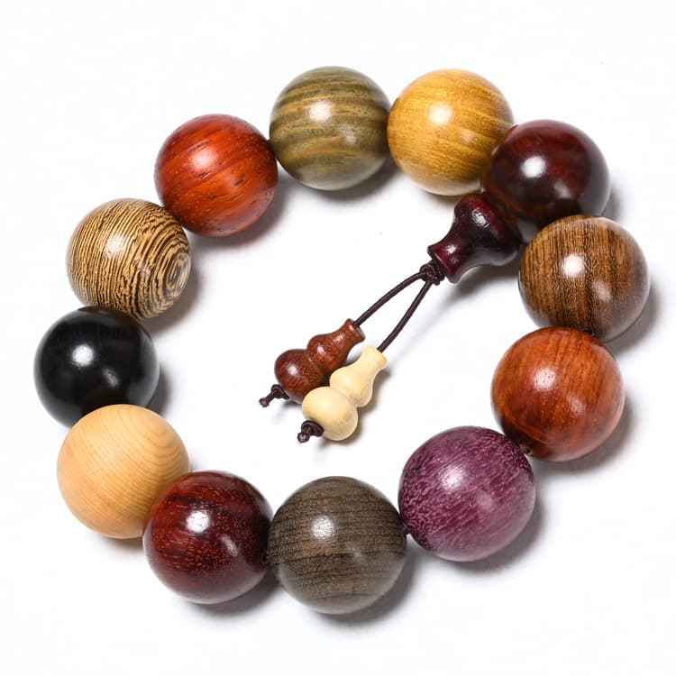 Pulsera de 108 cuentas de madera estilo nacional