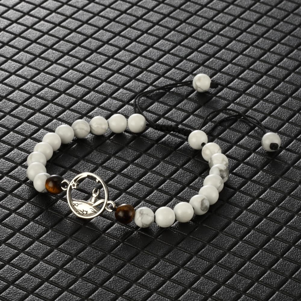 Pulsera de pareja obsidiana y turquesa