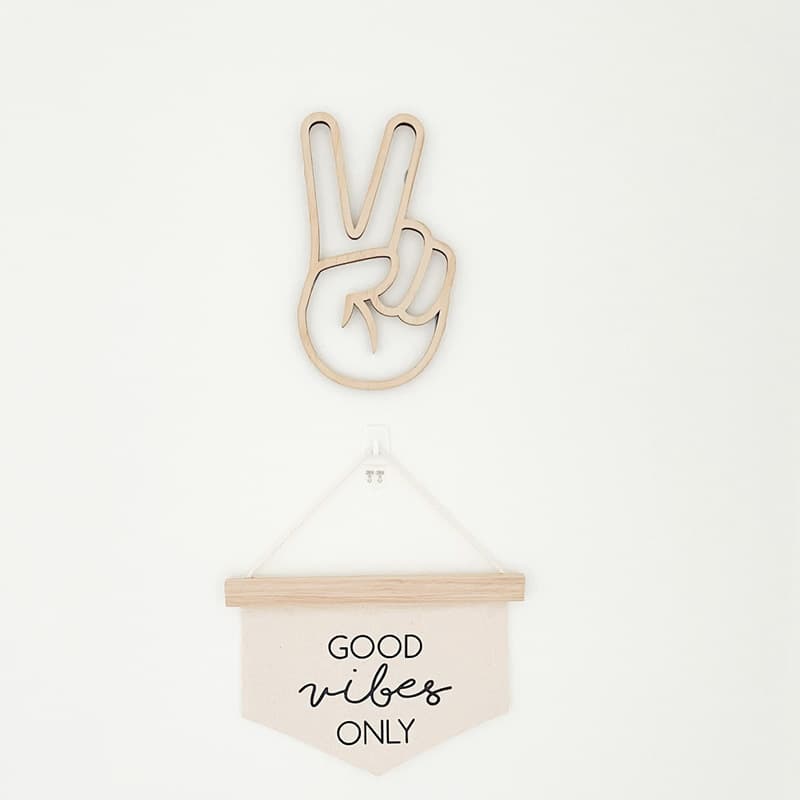 Decoración de pared de madera con gestos - Estilo nórdico