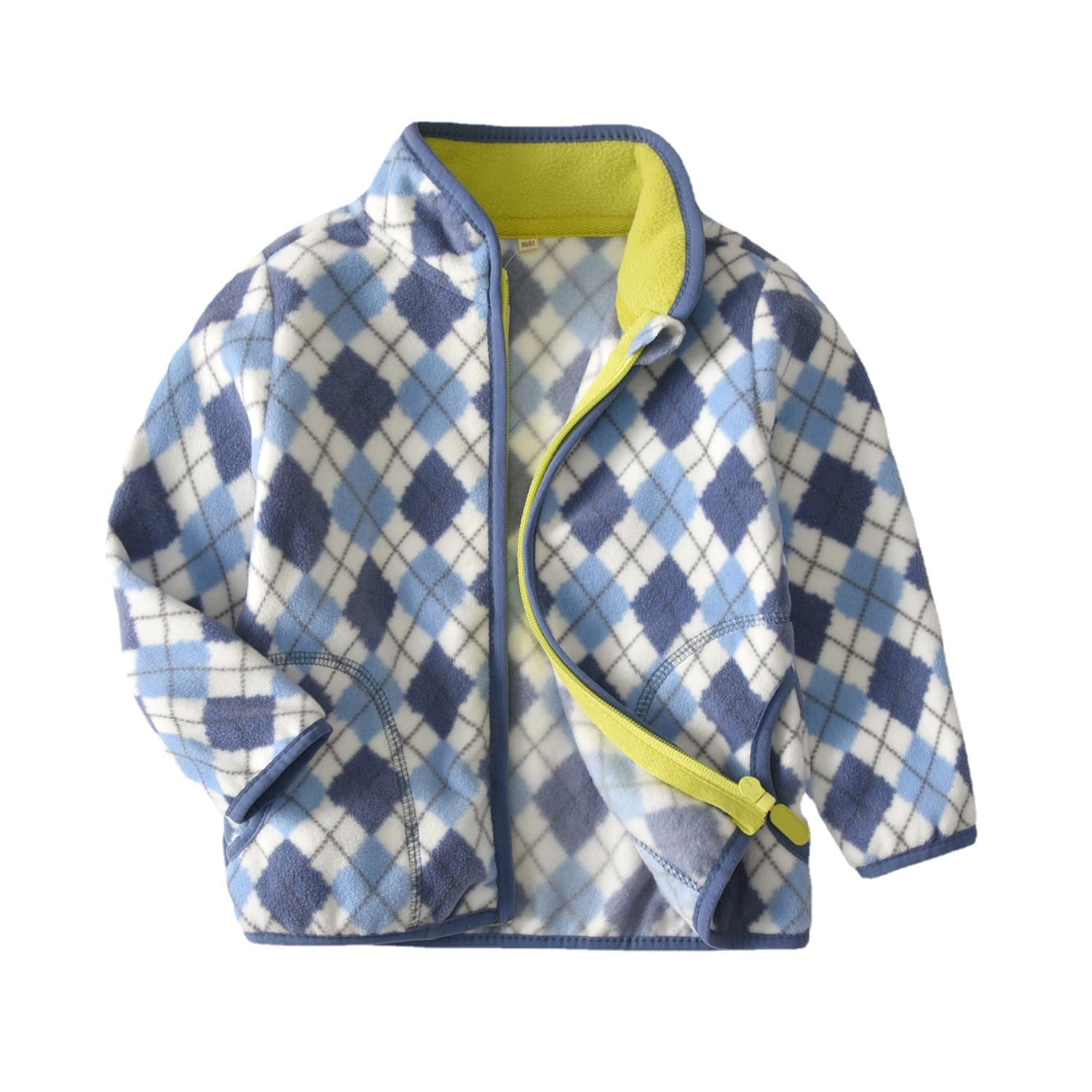 Chaqueta felpa polar niño estampado diamante