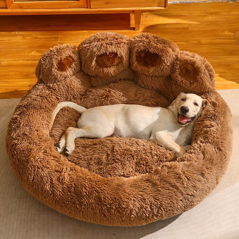 Cama redonda cálida para perros y gatos