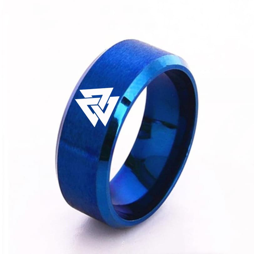 Anillo de acero inoxidable con símbolo Odín