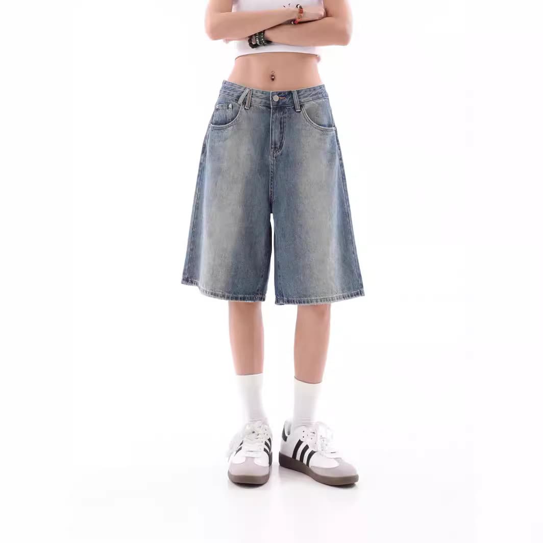 Shorts denim retro degradado