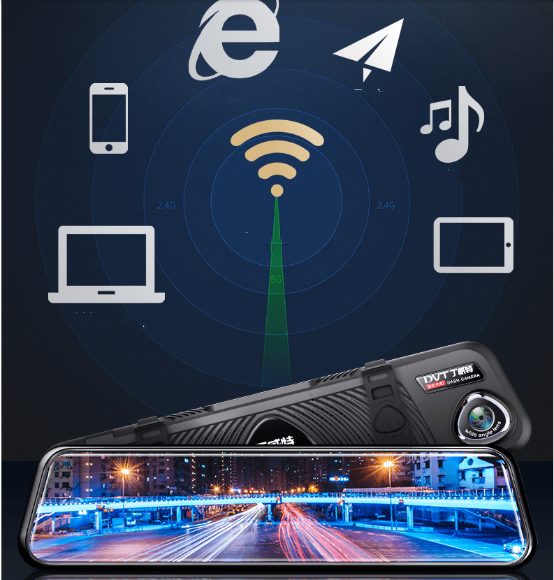 Grabadora panorámica HD 360 para auto con imagen de reversa