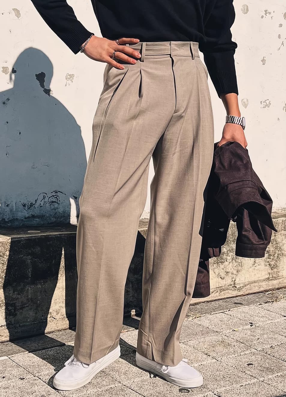 Pantalones de vestir cintura media para hombre