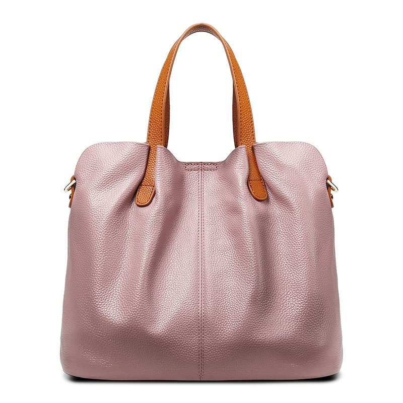Bolsa tote de cuero suave para mujer, elegante y casual