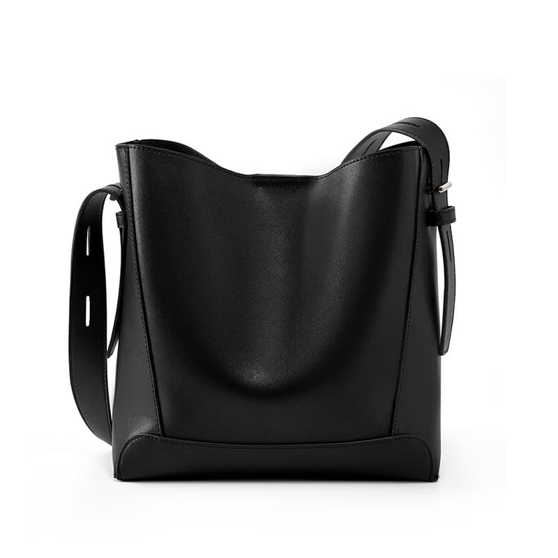 Bolso de cuero genuino con correa de hombro ajustable