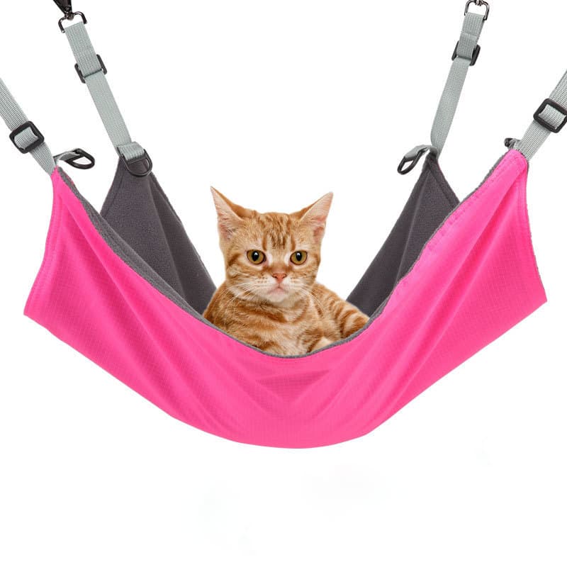 Hamaca colgante para gatos y perros, dos caras con felpa y nylon
