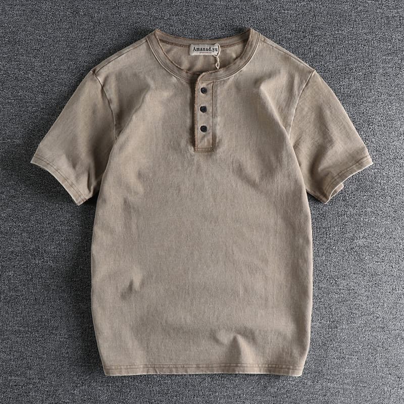Camiseta retro hombre 100% algodón manga corta