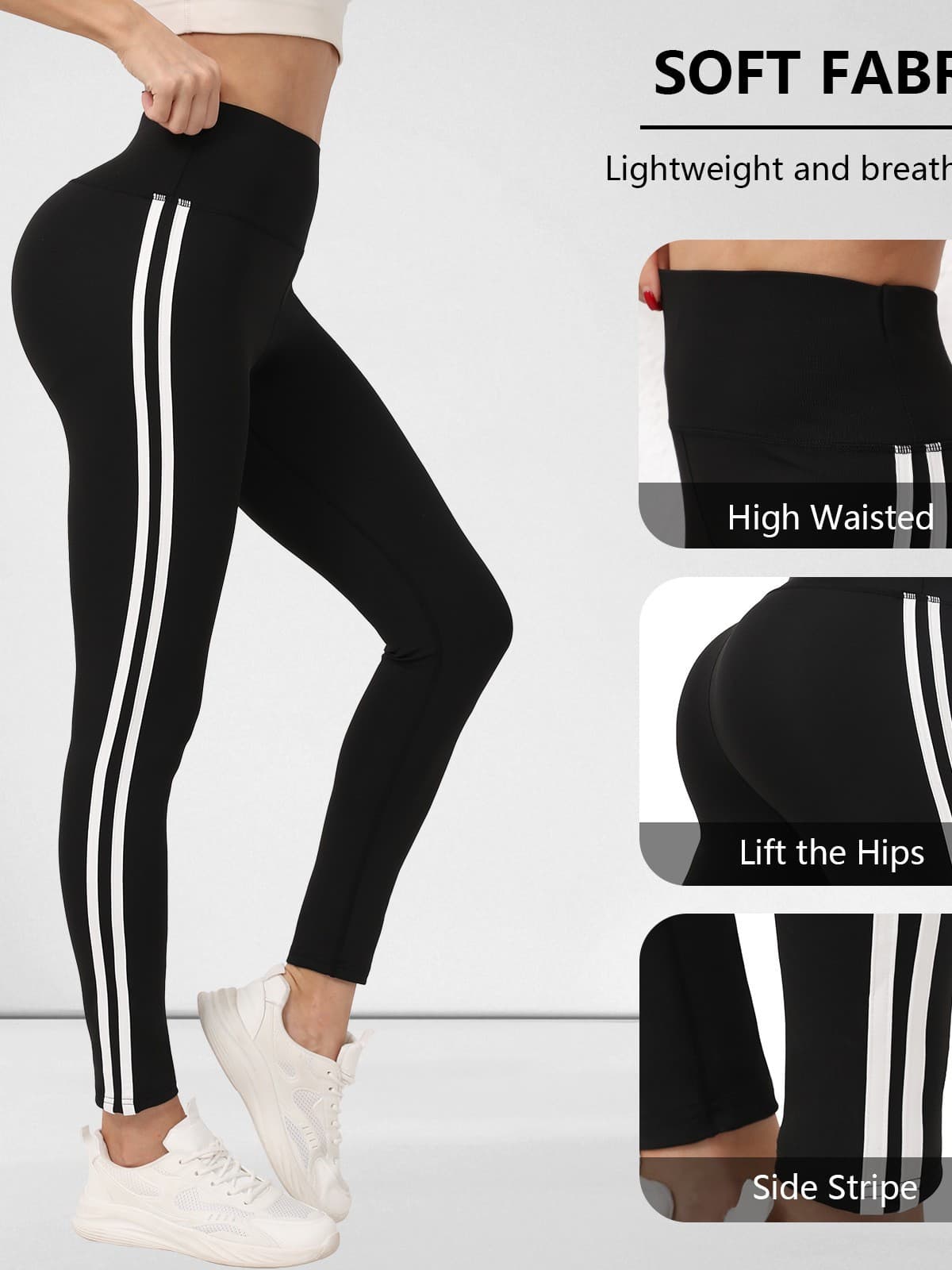 Pantalones de yoga cintura alta con efecto levantador