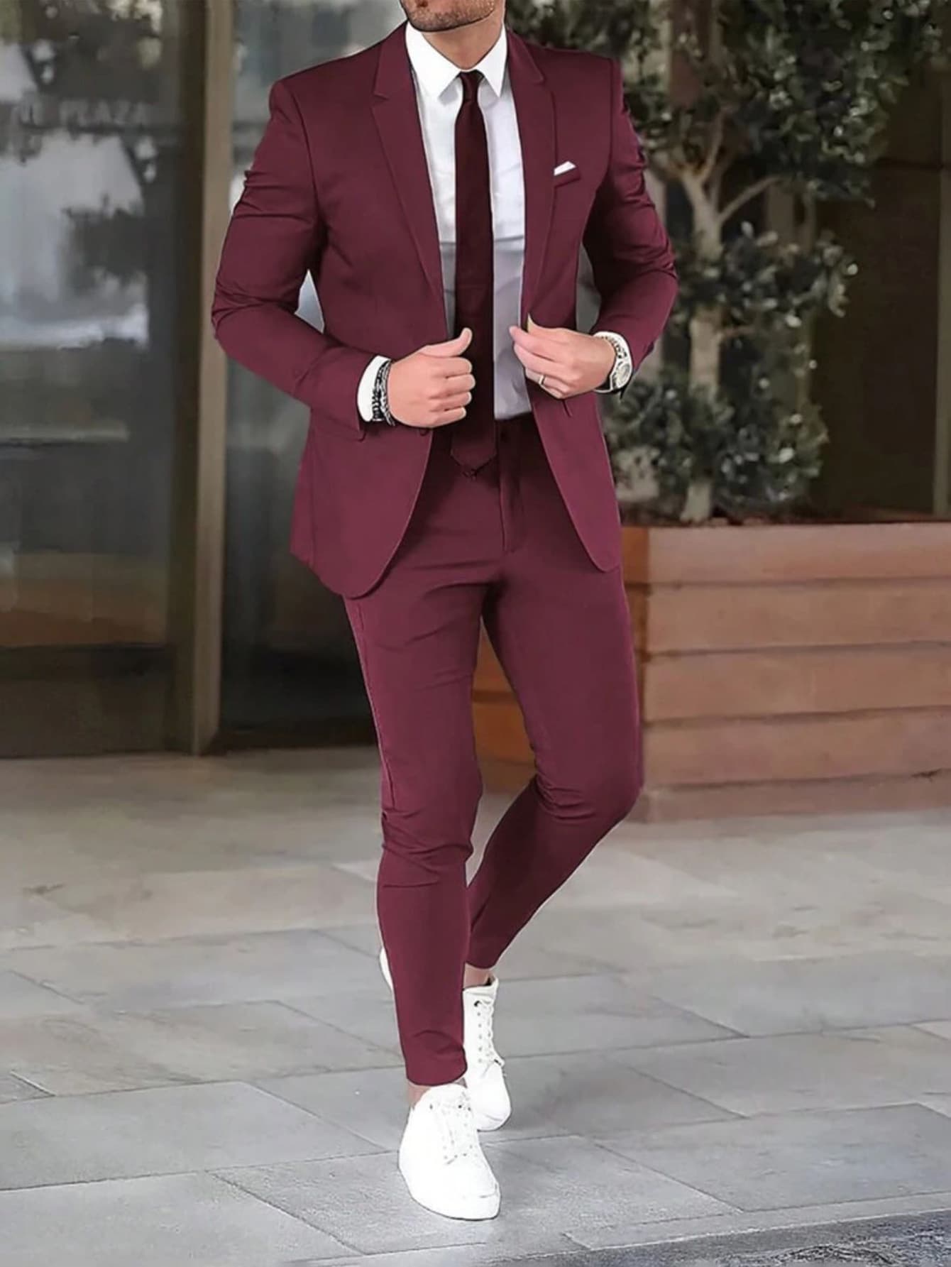 Traje de dos piezas slim fit con chaqueta y pantalones