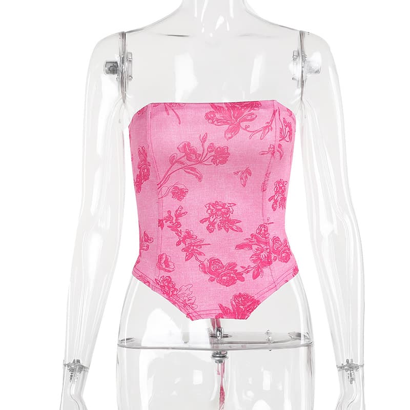 Top tubo estampado para mujer