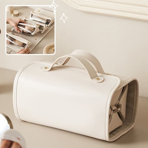 Bolsa de cosméticos plegable, grande, impermeable para viajes